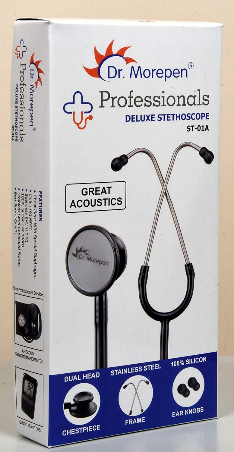 3 x  Dr. Morepen The Professional's Stethoscope - Deluxe ST-01A