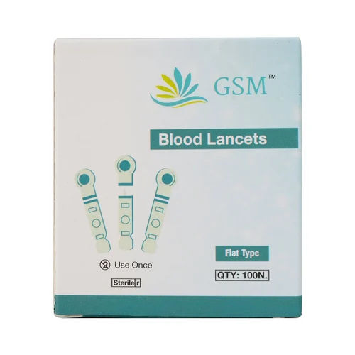 10 x  GSM Lancet Flat - Pack of 100