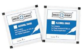 10 x  Medigrip Alcohol Swabs - 3cm x 6cm Pack of 100 (ASWAB PB16)